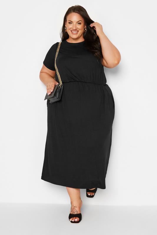 YOURS LONDON Black Pocket Maxi Dress | Yours Clothing 3