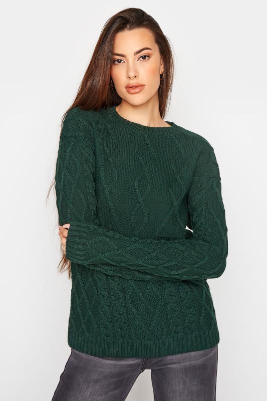 LTS Forest Green Cable Knit Jumper 1