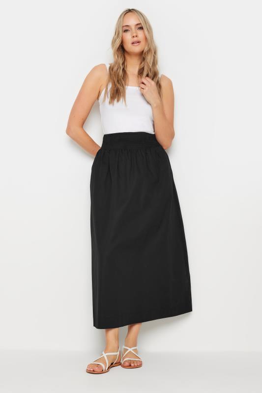 LTS Tall Black Shirred Waist Midaxi Skirt | Long Tall Sally 1