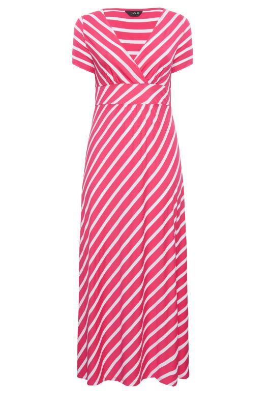 Plus Size Pink Stripe Swing Maxi Dress | Yours Clothing 6
