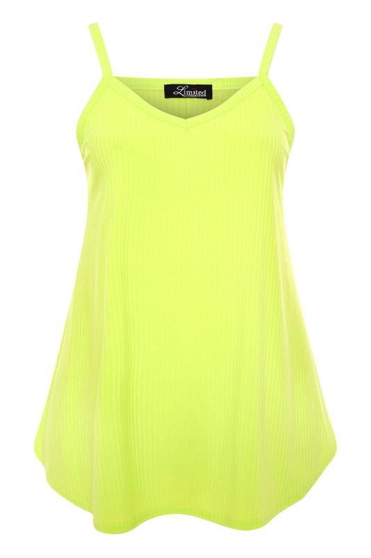 LIMITED COLLECTION Lime Green Ribbed Swing Cami_F.jpg