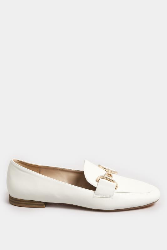 White Link Loafer In Wide E Fit | Yours Clothing 3