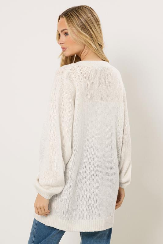 M&Co Ivory White Embroidered Flower Cardigan | M&Co 2