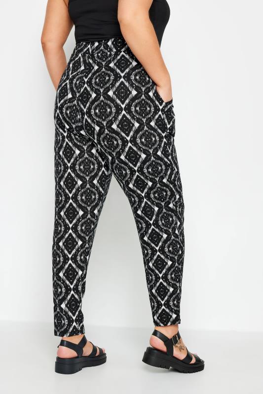 YOURS Plus Size Black Harem Trousers | Yours Clothing 3