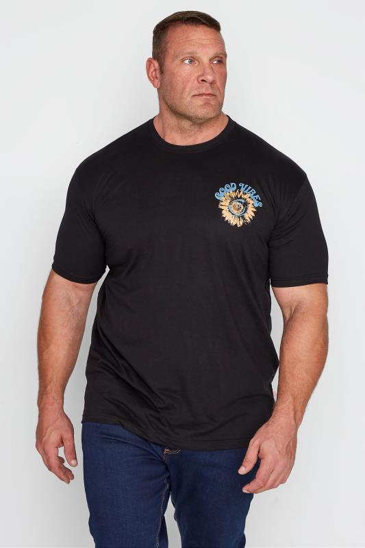 304 CLOTHING Big & Tall Black Good Vibes T-Shirt 1