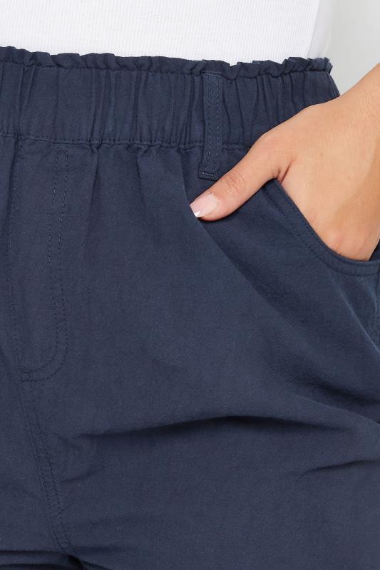 YOURS Plus Size Navy Blue Cool Cotton Shorts | Yours Clothing 4