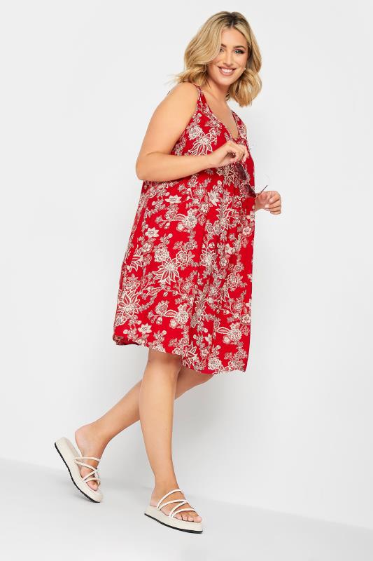YOURS Plus Size Red Paisley Print Pocket Dress | Yours Clothing 2