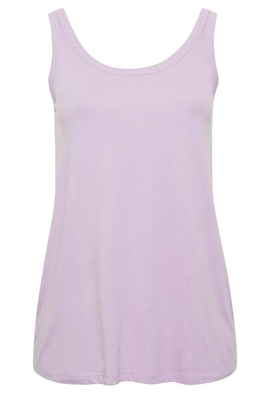 YOURS Plus Size Lilac Purple Essential Vest Top | Yours Clothing  5