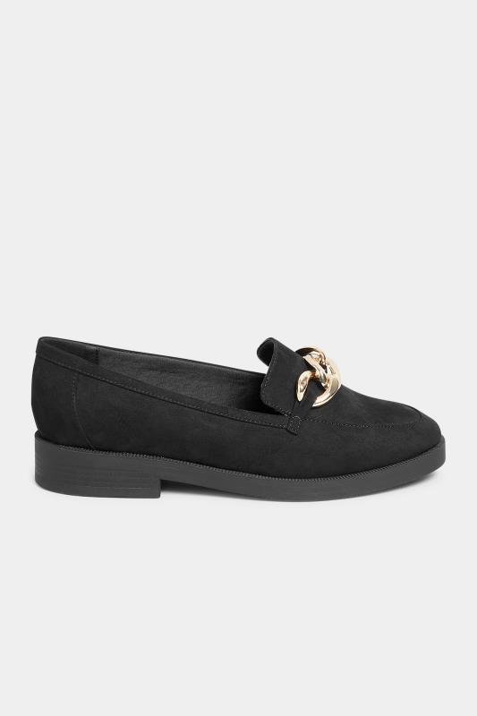 LTS Black Gold Chain Loafer In Standard D Fit 3