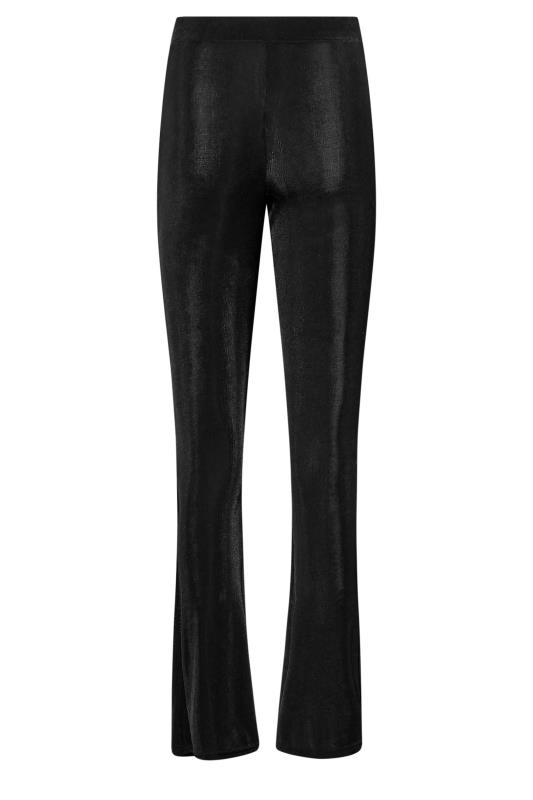 LTS Tall Black Side Split Flared Trousers 5