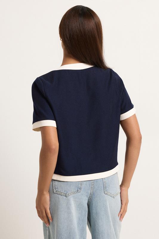 PixieGirl Petite Women's Navy Blue Short Sleeve Top | PixieGirl 4