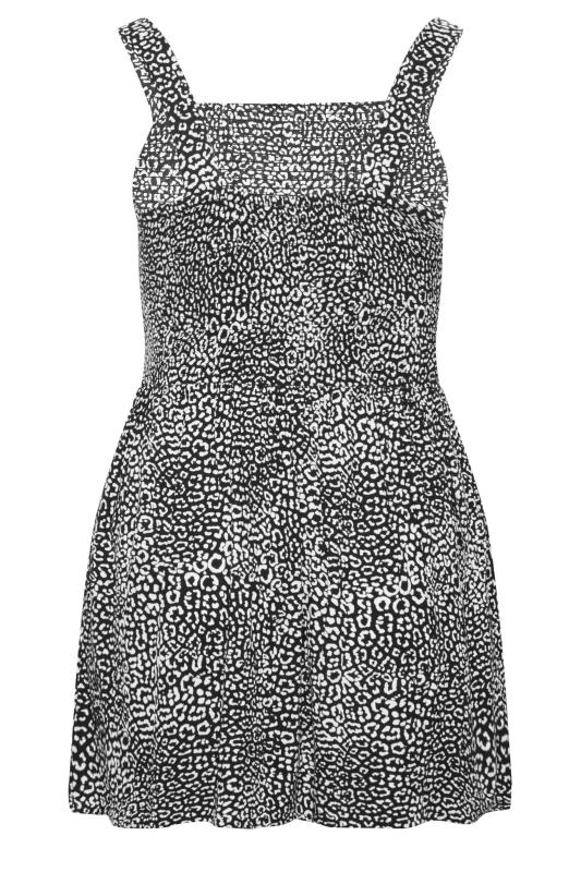YOURS Curve Plus Size Black Leopard Print Crinkle Vest Top | Yours Clothing  7