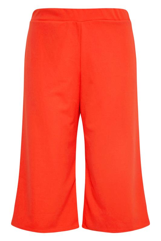 YOURS LONDON Plus Size Bright Orange Wide Leg Culottes | Yours Clothing 4