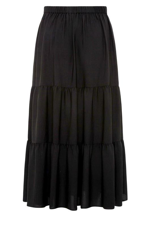 Plus Size THE LIMITED EDIT Black Tiered Smock Maxi Skirt | Yours Clothing