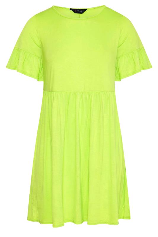 Curve Lime Green Smock Tunic Dress_X.jpg