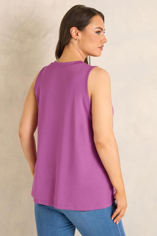 EVANS Plus Size Pink Modal Rich Vest Top | Evans 2
