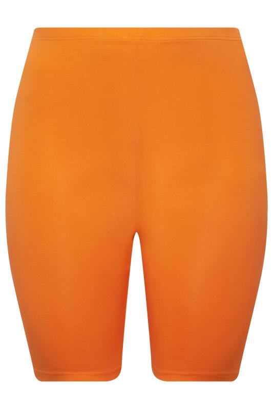 YOURS Plus Size Bright Orange Cycling Shorts | Yours Clothing 5