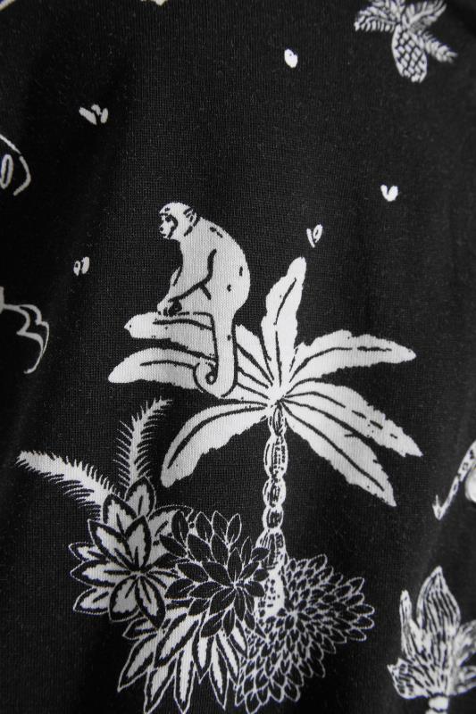 Tall Women's LTS Tall Black Jungle Print Cotton Pyjama Set | Long Tall Sally  5
