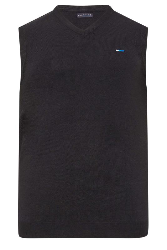 BadRhino Big & Tall Navy Blue Essential Sleeveless Knitted Jumper 3