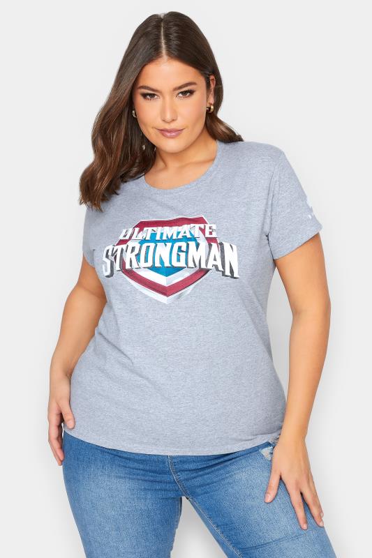 Men's  BadRhino Women's Grey Ultimate Strongman T-Shirt