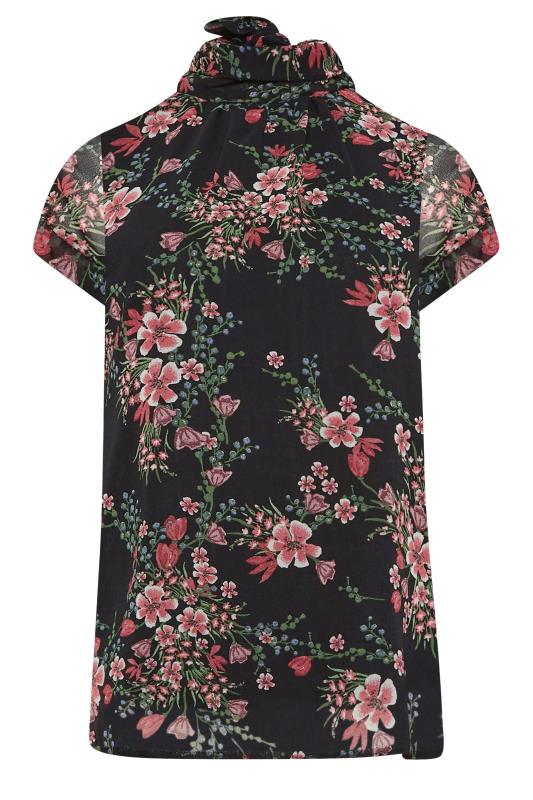 M&Co Black Floral Print Blouse | M&Co