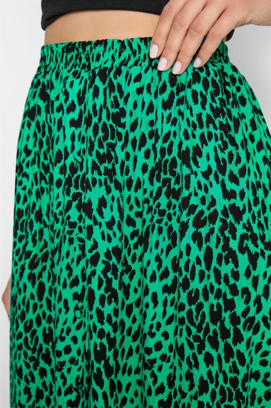 LTS Tall Green Leopard Print Maxi Skirt 3