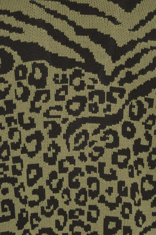 Khaki Animal Knitted Cardigan_S.jpg