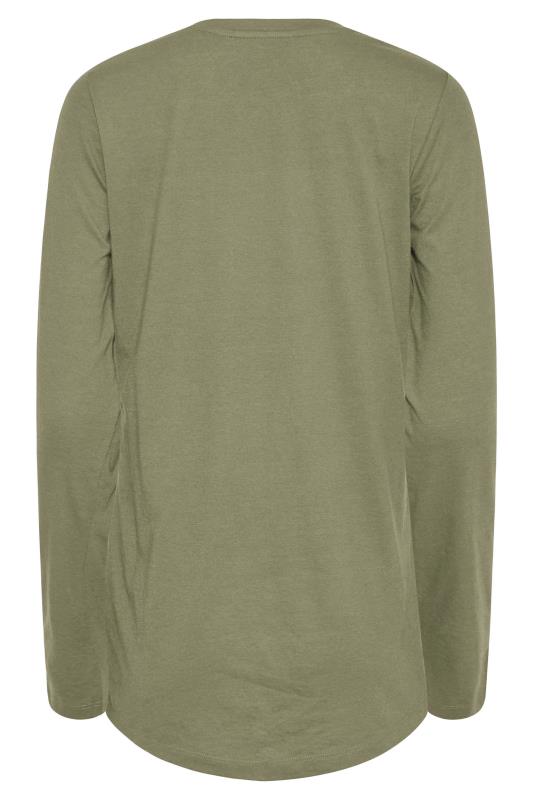 Tall Women's LTS Khaki Green Long Sleeve T-Shirt | Long Tall Sally 6