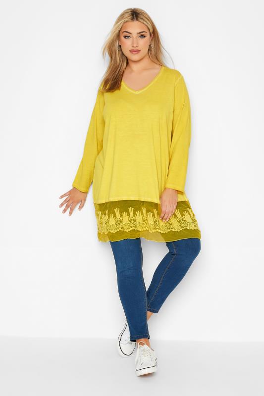 Curve Yellow Lace Trim Tunic Top_BR.jpg