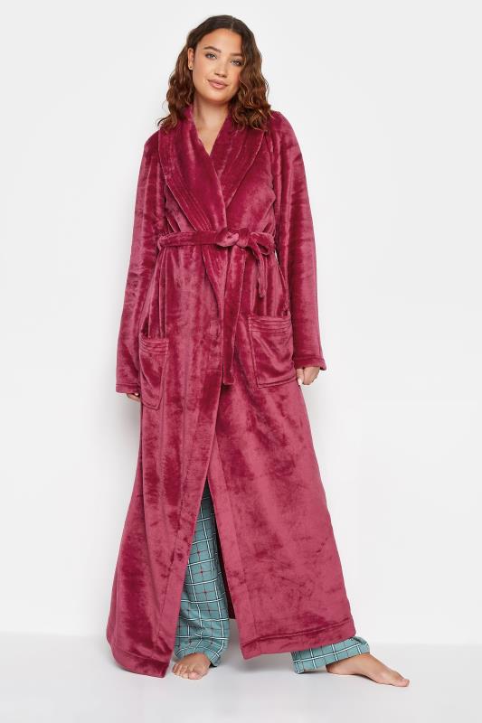 LTS Tall Women's Red Shawl Collar Maxi Dressing Gown | Long Tall Sally 2