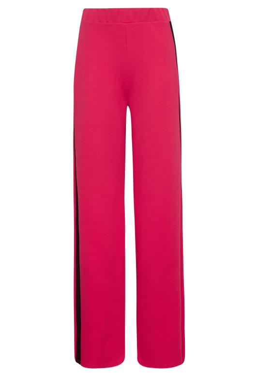 LTS Tall Women's Pink Side Stripe Wide Leg Trousers | Long Tall Sally  5