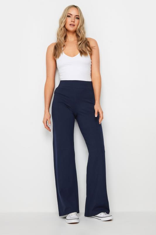  Grande Taille LTS Tall Navy Blue Wide Leg Yoga Pants