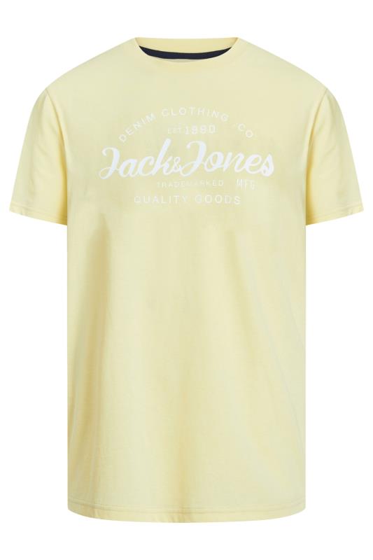 JACK & JONES Big & Tall Vanilla Yellow Forest T-Shirt | BadRhino 2