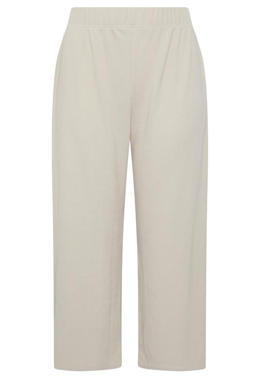 LIMITED COLLECTION Plus Size Beige Brown Crinkle Wide Leg Trousers | Yours Clothing 5
