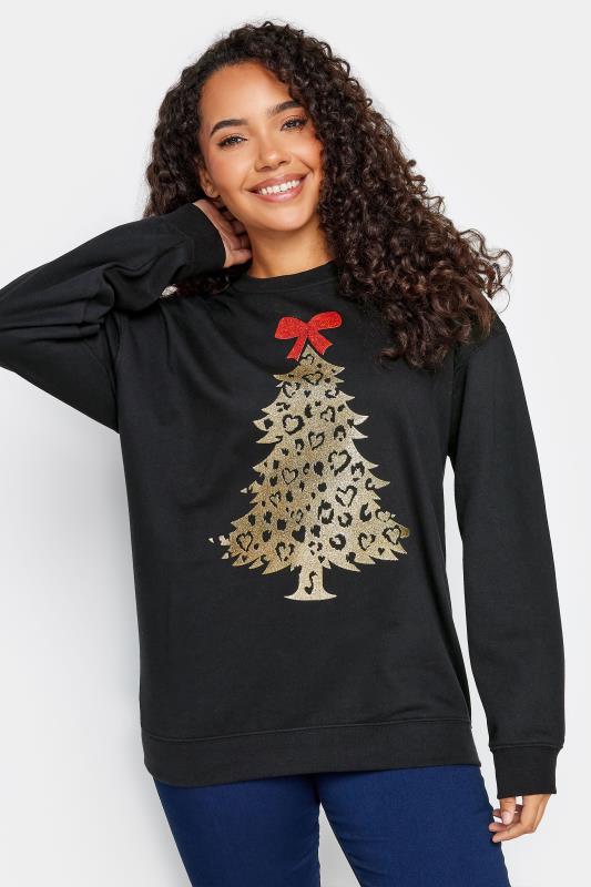 M&Co Black & Gold Christmas Tree Sweatshirt | M&Co 1