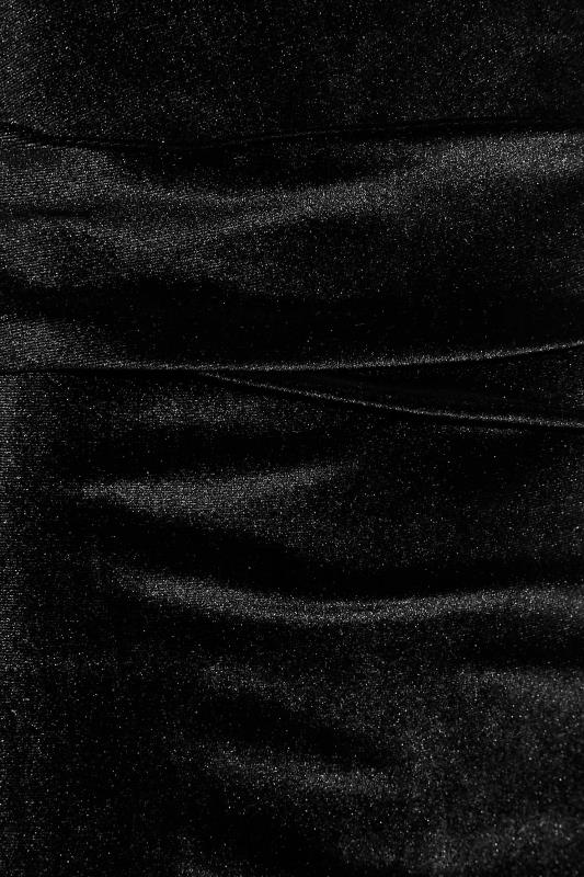 LTS Tall Women's Black Cowl Neck Velvet Midi Dress | Long Tall Sally 5