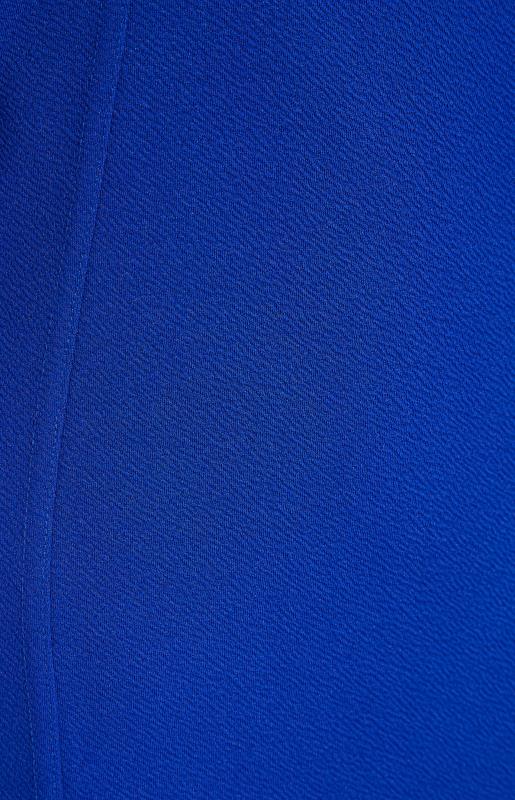 LTS Tall Bright Cobalt Blue Notch Neck Midi Dress 5