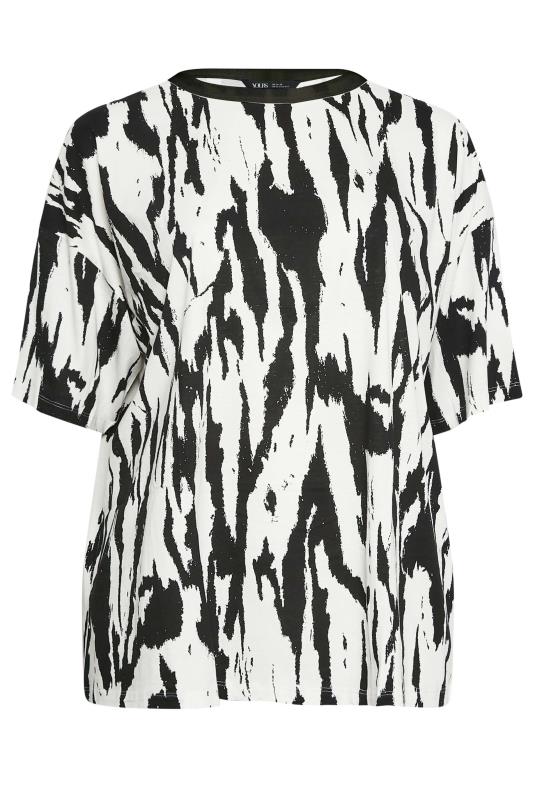 YOURS Curve Plus Size White Animal Print T-Shirt | Yours Clothing  6