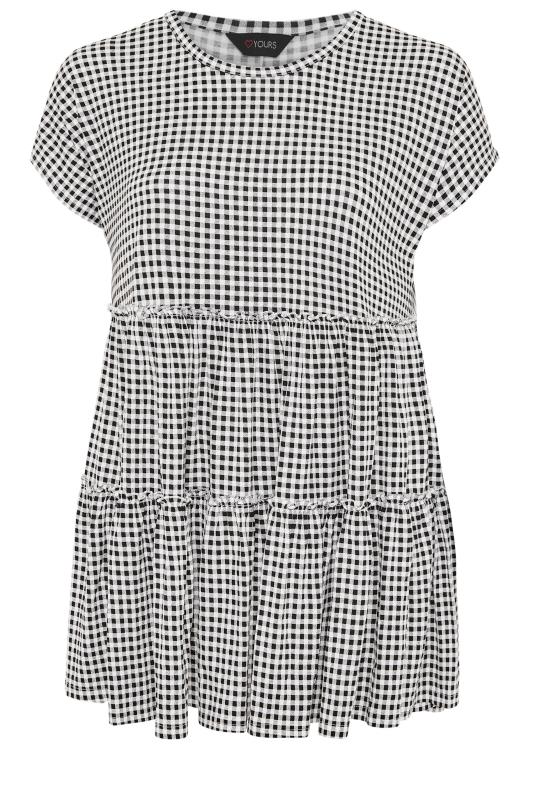Curve Black Gingham Tiered Smock Tunic Top_f.jpg