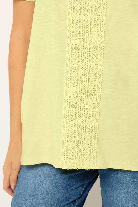 M&Co Lemon Yellow Short Sleeve Frill Cotton Blouse | M&Co 4