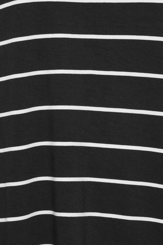 LIMITED COLLECTION Plus Size Black Mixed Stripe Print T-Shirt | Yours Clothing 5