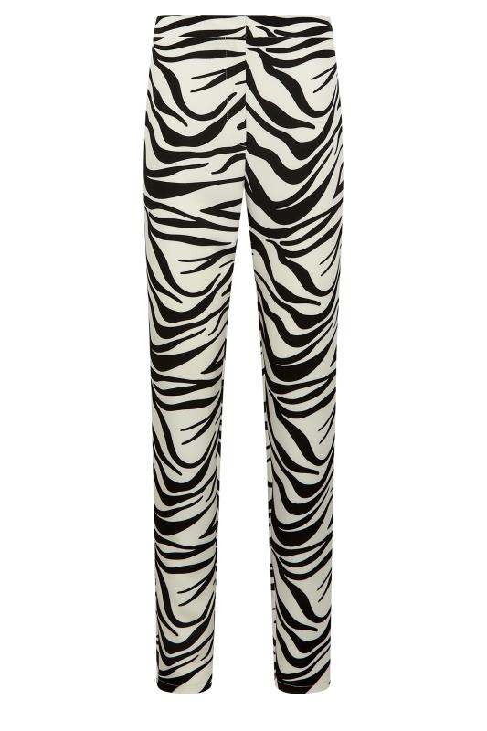 LTS Tall Black & White Zebra Print Slim Leg Trousers | Long Tall Sally 4