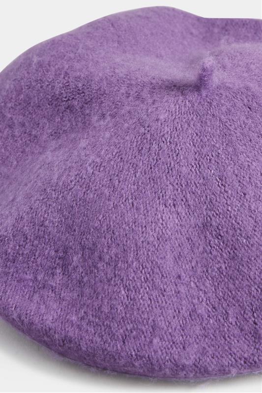 Lilac Purple Felt Beret | Yours Clothing 3