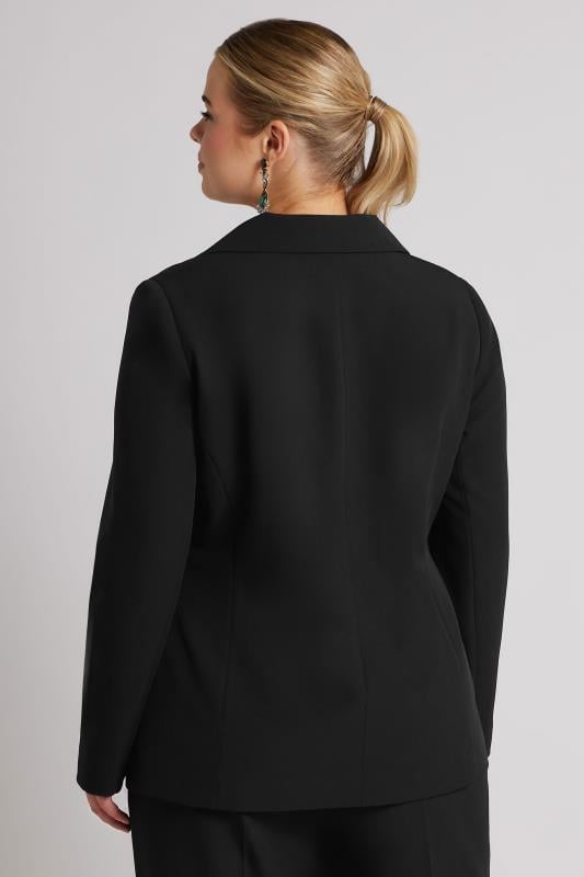 YOURS LONDON Plus Size Black Tailored Blazer | Yours Clothing 4