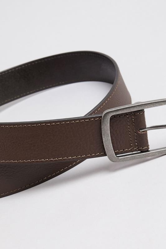 BadRhino Brown Plain Leather Belt | BadRhino 3