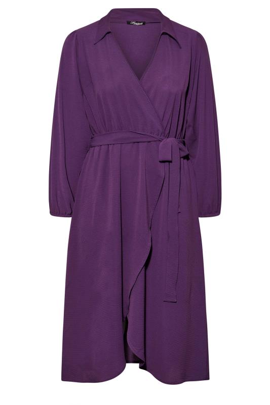 LIMITED COLLECTION Plus Size Purple Wrap Dress | Yours Clothing 6