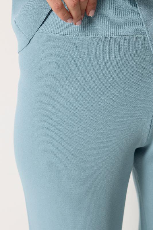 LTS Tall Women's Light Blue Knitted Wide Leg Trousers | Long Tall Sally 4