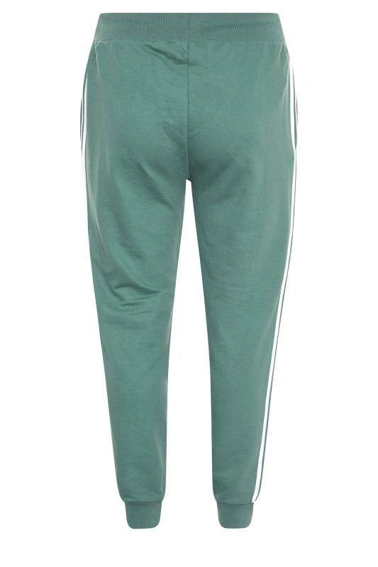 Sage Green Side Stripe Joggers 