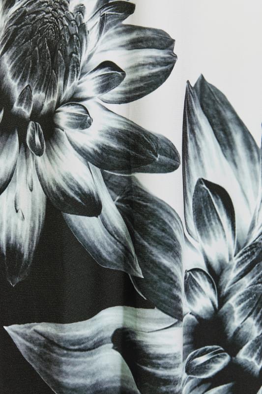 Plus Size White Floral Print Colour Block Maxi Dress | Yours Clothing  5