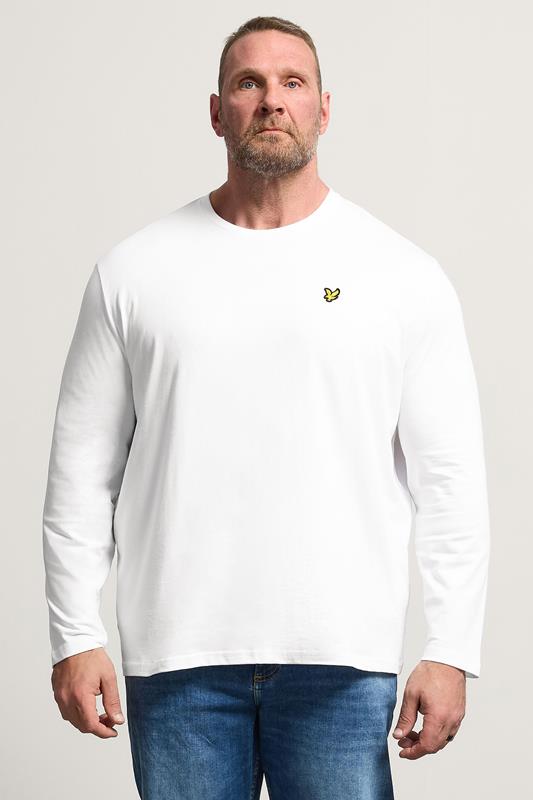  LYLE & SCOTT Big & Tall T-shirt blanc à manches longues